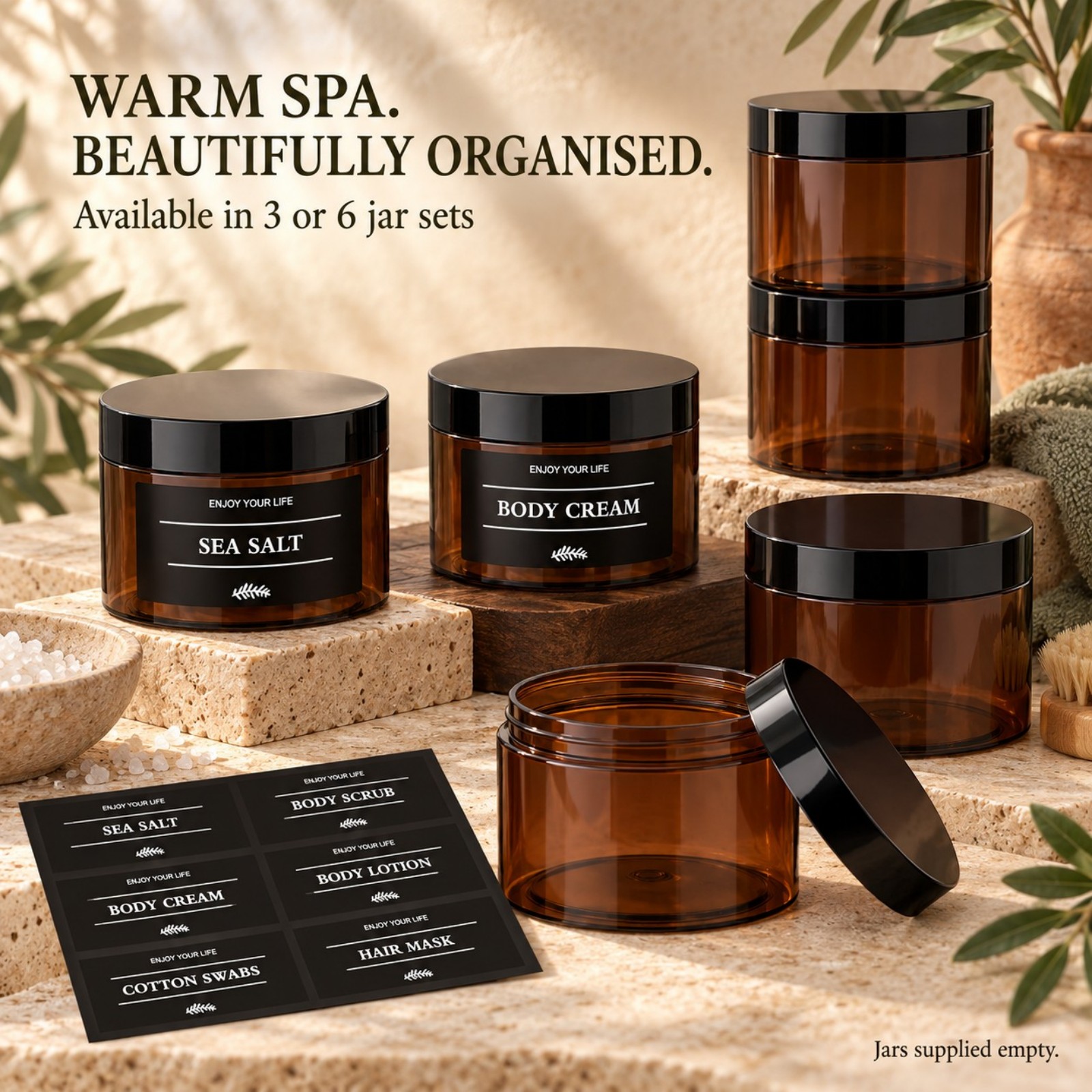 3PCS Bathroom Storage Jars wit - Bath Salts review and price